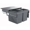 Image de Poubelle de cuisine tri sélectif 3 bacs encastrable 54L (28+13+13) Hailo AS Cargo