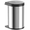 Image de Hailo Collecteur de déchets 3520001 MO Mono 20 litres inox poli | Poubelle encastrable pivotante | Couvercle automatique pivotant et basculant | Pour armoire basse à partir de 40 cm | Hygiénique et
