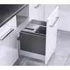 Image de Poubelle encastrable 3 bacs pour meuble coulissant 44L (18+13+13) Hailo Triple XL