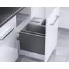 Image de Poubelle encastrable 3 bacs pour meuble coulissant 54L (28+13+13) Hailo Triple XL
