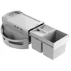 Image de Poubelle d'angle encastrable tri sélectif 2 bacs 36L (18+18) Hailo Rondo