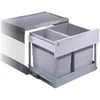 Image de Poubelle encastrable tri sélectif 2 bacs 30L (18+12) Hailo Raumspar Tandem S Plus