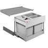 Image de Hailo Tandem Swing TR 60,3/29 M 3644831 Poubelle, séparation 36,7 x 55,6 x 36,4 cm en Plastique/Signal