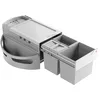 Image de Poubelle d'angle encastrable tri sélectif 3 bacs 34L (18+8+8) Hailo Rondo