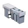 Image de Hailo 3666841 Collecteur de déchets TZ/30 Terzett Swing pour armoires à partir de 300 mm de Largeur avec Porte pivotante, Plastique, Gris, 48,2 x 25,1 X 40.0 cm