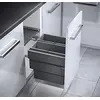 Image de Poubelle de cuisine tri sélectif 2 bacs encastrable 36L (18+18) Hailo Cargo Synchro