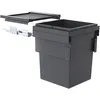 Image de Poubelle de cuisine coulissante encastrable 55L Hailo Cargo Synchro