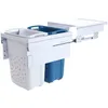 Image de Hailo Laundry Carrier 3270461 Panier à linge à 2 compartiments pour armoire inférieure de 45 cm avec façade et système d'extraction 66 l