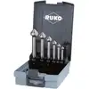 Image de Ruko Jeux de fraises à chanfreiner 3 dents DIN 335 forme C 90° HSS en coffret plastique
