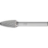Image de Fraise sur tige forme H RBF D. 10 mm L. tête 20 mm D. tige 6 mm carbure engrènem
