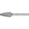 Image de Fraise sur tige forme H RBF D. 12 mm L. tête 25 mm D. tige 6 mm carbure engrènem