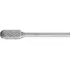 Image de Petite fraise sur tige forme C WRC D. 6 mm L. tête 13 mm D. tige 3 mm carbure en
