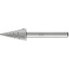 Image de PFERD Fraise en acier rapide HSS forme cône pointu Ø 12x25 mm tige Ø 6 mm Z 3 universel moyen fin brise-copeaux