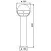 Image de Albert Leuchten Borne lumineuse noire diffuseur en verre opale