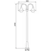 Image de Albert Leuchten Lampadaire d'extérieur 171, à 2 lampes, noir