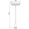 Image de Albert Leuchten Lampadaire d'extérieur moderne 181, noir, à 3 lampes