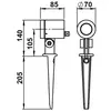 Image de Albert Leuchten Projecteur d'extérieur 626, noir, orientable, piquet de terre