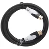 Image de Câble HDMI Haute Vitesse,St.-St.,Ethernet,Tissu,plaqué Or,Noir,1,5m