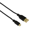 Image de Hama Câble micro-USB, doré, antitorsion, noir, 0,75m