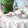 Image de D-C-TABLE Nappe ronde Manhattan Bella crème - 150 cm