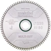 Image de Lame de scie circulaire HW/CT 220 x 30 x 2,6/1,6, nombre de dents 80, denture plate trapézoïdale, angle d'attaque 10° metabo