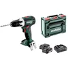 Image de metabo 602102530 - Taladro atornillador a bateria 18V/2x 2,0 Ah Li-Ion BS 18 LT Compact con maletín Noir/Vert