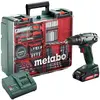 Image de METABO SAS Perceuse visseuse metabo bs 18 set + 2 batteries 18v 2.0ah, chargeur + coffret atelier mobile - 602207880
