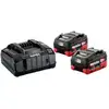 Image de 2x batteries Metabo 5,5 Ah 18 V + chargeur ASC 30-36 V