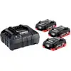 Image de Kit de base Metabo 3 batteries LiHD 18 V /4 Ah, chargeur ASC 30-36 V