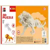Image de Marabu 317000000022   Kids Puzzle en Bois 3D Lion, avec 34 pièces de Puzzle en Bois certifié FSC, Environ 19,5 x 13 cm, Technique d'emboîtement Simple, pour Peindre et décorer Individuellement