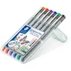 Image de STAEDTLER Pigment Liner 308 Fineliner couleur   6 couleurs, 0,5 mm
