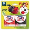 Image de STAEDTLER - Fimo Kids Funny Kit - Set "Drôle de coccinelles" - 2 pains pâte à modeler 42 g assortis - 8035 12