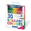 Image de Staedtler Triplus Fineliner, Feutres à pointe extra-fine pour écriture et contours, Boîte en carton avec 30 couleurs lumineuses assorties, 334 C30P