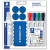 Image de Lumocolor Whiteboard Set 613 - Set De 1 Étui 4 Marqueurs 351 Wp4 + 1 Brosse Magnétique 652 + 1 Spray De Nettoyage 681 + 4 Aimants