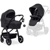 Image de hauck Poussette 2 en 1 Saturn R Duoset, dès Naissance jusqu'à 22 kg, Inclus Nacelle Bébé, Siège Réversible et Inclinable, Pliable, Réglable, Porte-gobelet, UPF 50+, Panier jusqu'à 3 kg, Noir