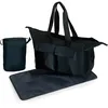 Image de Hauck Care Me Sac à Langer pour Maman et Bébé Grande Capacité avec Plusieurs Poches pour les Affaire de Bebe, Matelas à Langer et Pochette Isotherme Inclus   noir