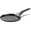 Image de Fackelmann Crêpière 25 cm, aluminium recyclé, revêtement en céramique antiadhésif, sans PFAS, poignée confortable, tous les poêles, y compris induction, 45 x 25 x 1,4 cm, gris cendré