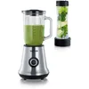 Image de Blender 2 en 1 - SEVERIN - SM3737 - Multi-mixeur et blender à smoothie 2 en 1 - 500W - Bol en verre 1 L - 1 bouteille 600 ml inclus