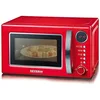 Image de SEVERIN Four Micro-ondes, Gril, 20 L, jusqu’à 1 000W, 5 niveaux de puissance, Affichage numérique, Design rétro, Rouge, MW 7893