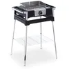 Image de SEVERIN Barbecue électrique SENOA DigitalBOOST S, Gril électrique 3 000 W, Barbecue électrique sur pieds avec démarrage rapide jusqu’à 500°C, Affichage OLED, Sonde thermique, Inox/Noir, PG 8118