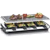 Image de SEVERIN Raclette Gril 8 personnes, Pierre de Cuisson Naturelle, Thermostat Réglable, Surface de Cuisson 48,5 X 24 cm, Noir/Inox, RG 2374