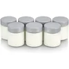 Image de SEVERIN Lot de 7 pots de yaourt en verre de 150 ml avec couvercle gris pour yaourtière JG3521 / JG3520 / JG3519 / JG3518 - sans BPA - EG3513
