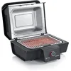 Image de SEVERIN Barbecue électrique connecté via Application Smartphone SEVO SMART CONTROL GT, Gril électrique 3 000 W avec couvercle, Gril de table avec sonde thermique, Noir, PG 8138