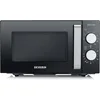 Image de SEVERIN Four à micro-ondes et gril 20 L, Four micro-onde avec fond plat en céramique, Micro-onde 9 niveaux de puissance jusqu'à 1 000 W, cuisson sur 2 niveaux, Noir/inox MW 7762