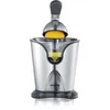 Image de SEVERIN Presse-agrumes manuel ou avec bras articulé, Régulateur de pulpe et bec verseur en inox, 2 cônes amovibles, Accessoire de cuisine pour jus de fruits fraîchement pressés, inox/noir, CP 3544