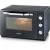 Image de Four posable XXL à chaleur tournante SEVERIN - 60 L - 2 200 W - Tournebroche et pierre à pizza - Noir/Inox