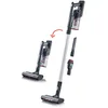 Image de SEVERIN Aspirateur balai multifonction sans sac, Aspirateur sans fil 40 min d’autonomie avec brosse rotative, Aspirateur puissant avec éclairage LED et station de charge, Noir/Rouge, HV 7154