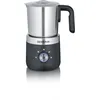 Image de SEVERIN Emulsionneur de lait 550 W, Mousseur de lait 300 ml en inox, Mousseur à lait électrique, 5 programmes et fonction chaud/froid, inox/noir, SM 3588