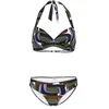 Image de Fashy Ensemble Bikini pour Femme (en 78% Polyamide recyclé) avec Bonnets Souples, imprimé intégral, Vert, Vert, 48/C