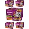 Image de Whiskas Tasty Mix Chef's Choice Alimentation Manger Chat, Lot de 5 sachets de nourriture humide pour chat en sauce 120 portions